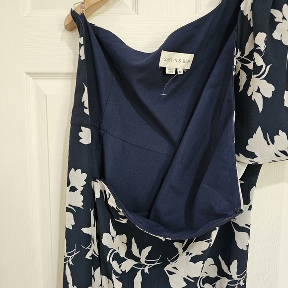 Sachin + Babi Chelsea Gown - Navy & Ivory Peony - Picture 5 of 8